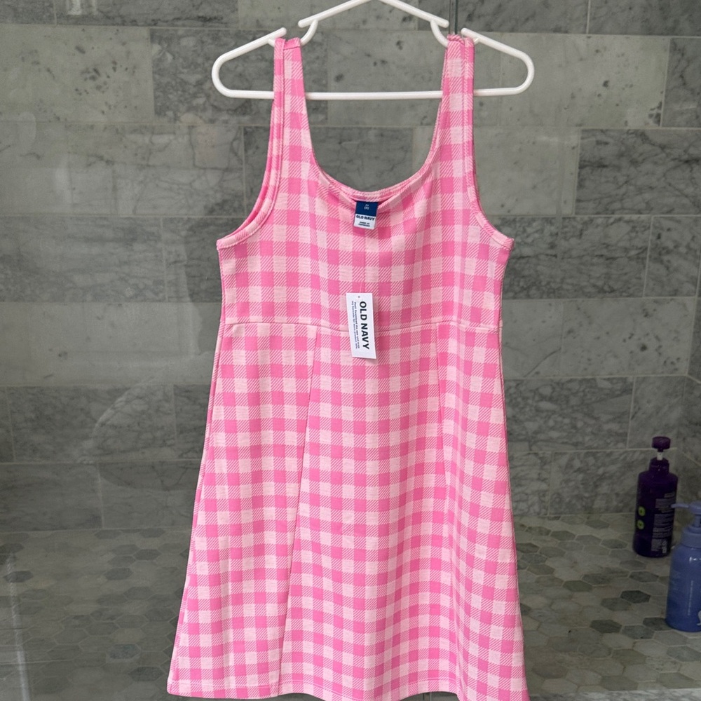 Old Navy Pink Checkered Dress
